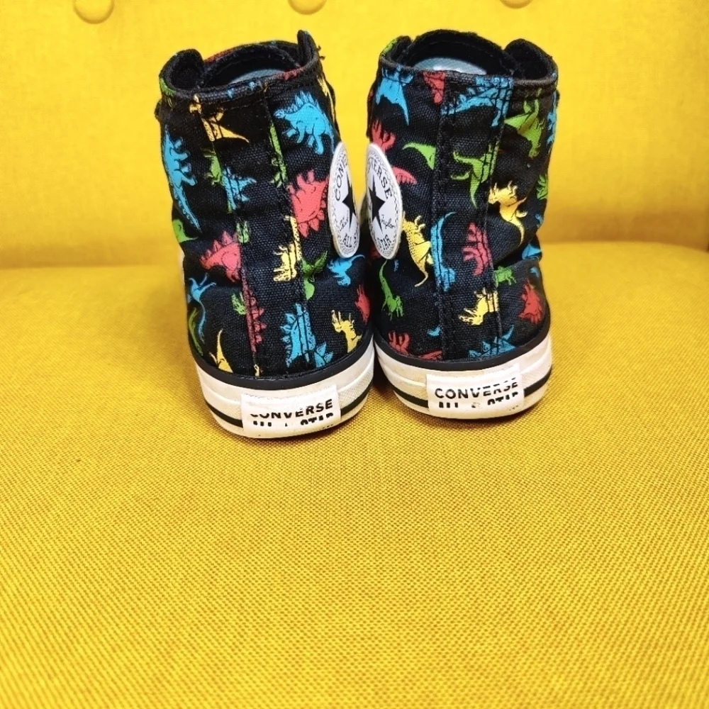 Converse Chuck Taylor All Stars Hi Dinosaurs Sneakers Youth Boy's Size 2